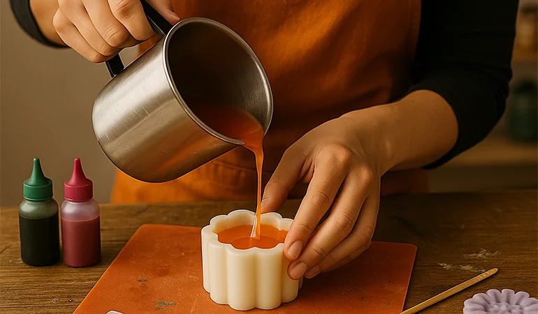 Atelier bougies – coulée en direct